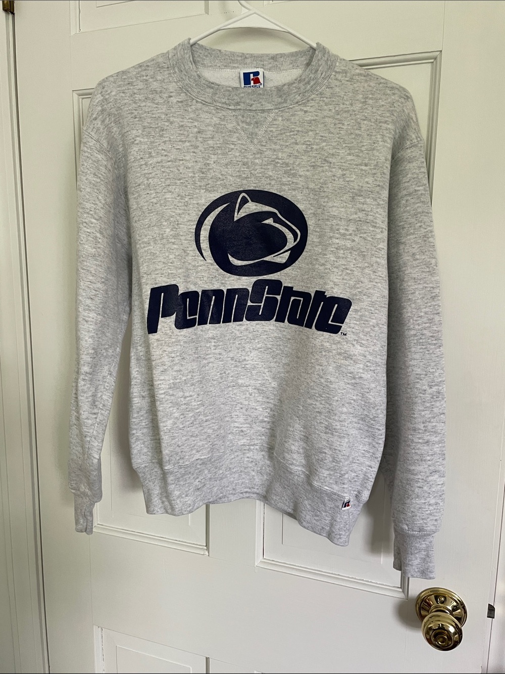 Russell Athletic Light Gray Penn State Crewneck Sweatshirt